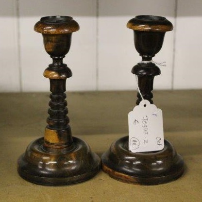 Pr Lignum Vitae candlesticks